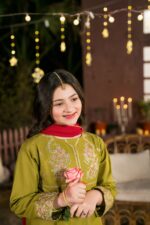 Kainat – Embroidered Cotton Lawn 3-Piece Pakistani Dress for Girls | Triple - Image 3