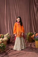 Afshan – Embroidered Cotton Lawn 3-Piece Pakistani Dress for Girls | Triple - Image 2