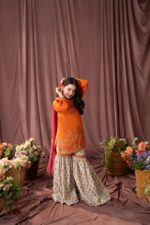 Afshan – Embroidered Cotton Lawn 3-Piece Pakistani Dress for Girls | Triple - Image 3