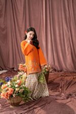 Afshan – Embroidered Cotton Lawn 3-Piece Pakistani Dress for Girls | Triple