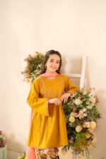Aarij – Embroidered Cotton Lawn 3-Piece Pakistani Dress for Girls | Triple - Image 3