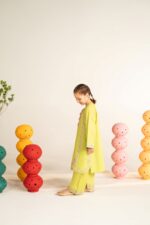 Sabika – Embroidered Cotton Lawn 3-Piece Pakistani Dress for Girls | Triple - Image 2