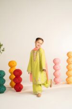 Sabika – Embroidered Cotton Lawn 3-Piece Pakistani Dress for Girls | Triple - Image 6