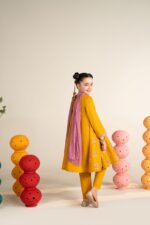 Aayat – Embroidered Cotton Lawn 3-Piece Pakistani Dress for Girls | Triple - Image 3