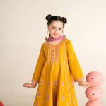 Aayat – Embroidered Cotton Lawn 3-Piece Pakistani Dress for Girls | Triple