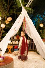 Mishri – Embroidered Cotton Lawn 3-Piece Pakistani Dress for Girls | Triple - Image 3