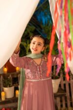 Arshiya – Embroidered Cotton Lawn 3-Piece Pakistani Dress for Girls | Triple