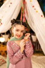 Arshiya – Embroidered Cotton Lawn 3-Piece Pakistani Dress for Girls | Triple - Image 4