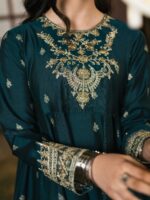 Khushi – Embroidered Cotton Silk 3-Piece Pakistani Dress for Girls | Triple - Image 5