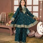 Khushi – Embroidered Cotton Silk 3-Piece Pakistani Dress for Girls | Triple