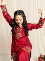 Ruby – Screen Printed Cotton Silk 2-Piece Pakistani Dress for Girls | Triple - Image 2