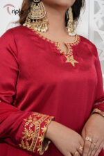 Rozen – Elegant Red Luxury Pret 3-Piece with Embroidery for Women | Triple - Image 4
