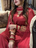 Rozen – Elegant Red Luxury Pret 3-Piece with Embroidery for Women | Triple - Image 9